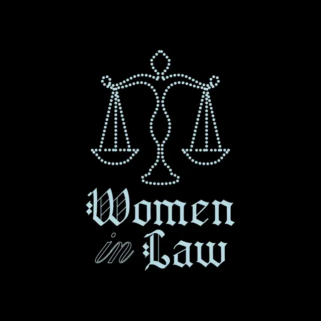 Women in Law Dotted Scales and Gothic Text PR Crewneck