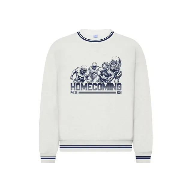Phi Sigma Sigma Football Players Homecoming Crewneck 2