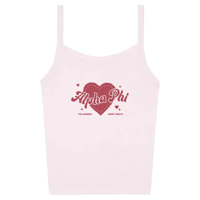 Alpha Phi Heart Outline Philanthropy Tank 2