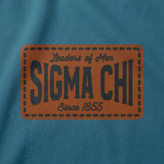 Sigma Chi Bold Leather Patch Text PR Hoodie