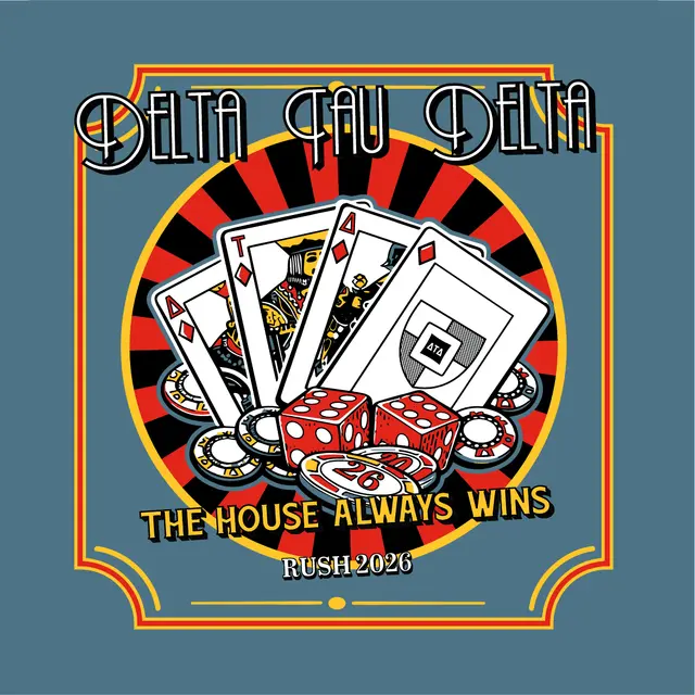 Delta Tau Delta Playing Cards and Dice Rush Shirt
