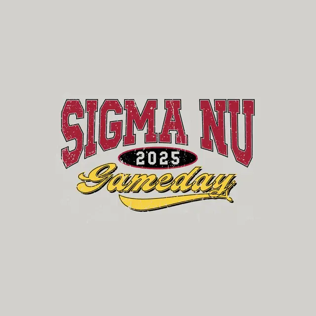 Sigma Nu Bold Distressed Game Day Crewneck