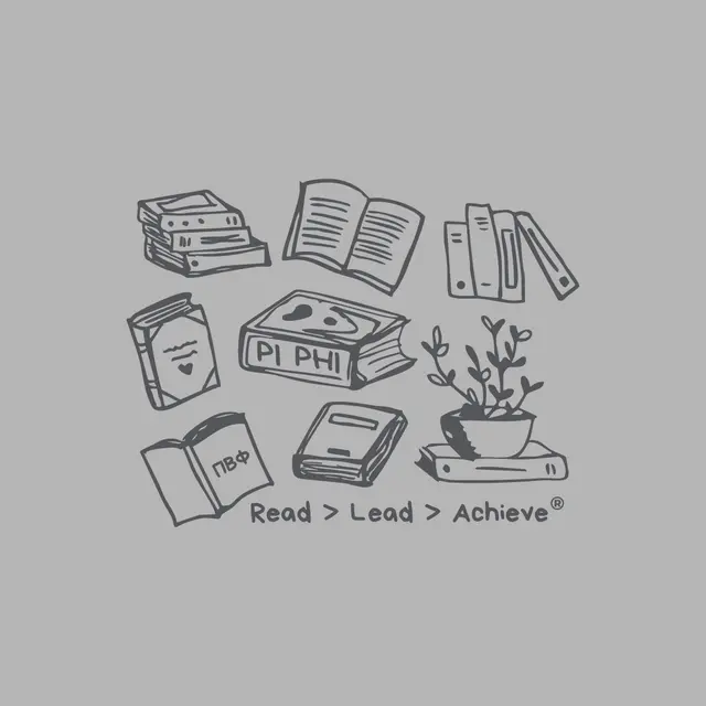 Pi Beta Phi Book Stack Philanthropy Shirt