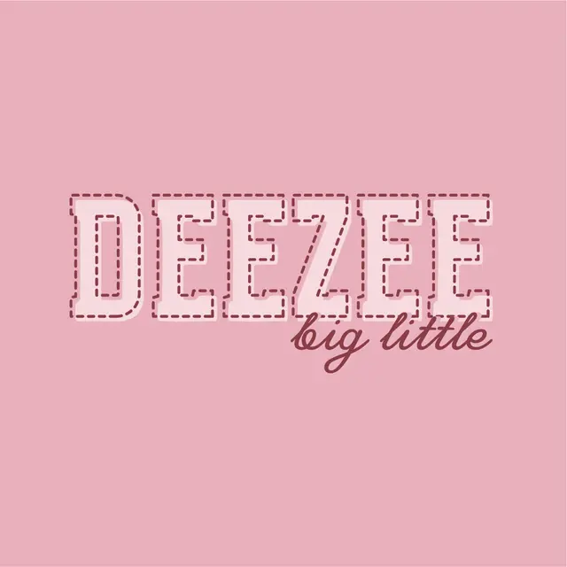 Delta Zeta Stitched Block Text Big Little Tank