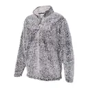 Customizable J America Women’S Epic Sherpa Quarter-Zip Pullover 8451 Black Heather Left