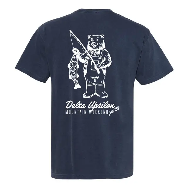 Delta Upsilon Fishing Bear Retreat Shirt 2