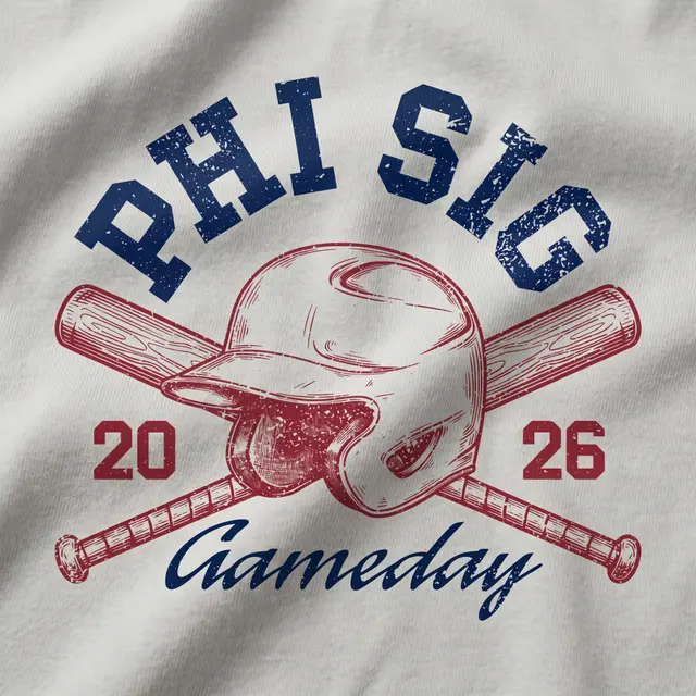 Phi Sigma Kappa Baseball Bat Design Game Day Sweater