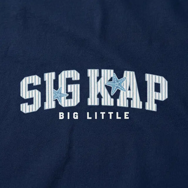 Sigma Kappa Striped Lettering Big Little Tank