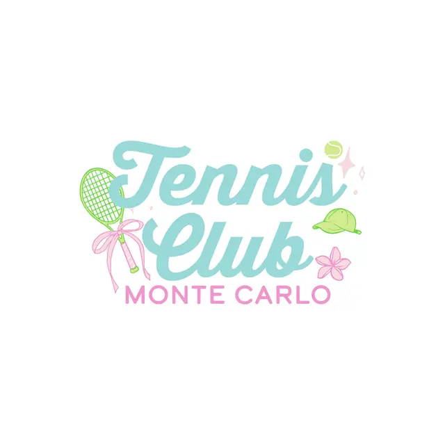 Tennis Club Pastel Racket Text PR Shirt