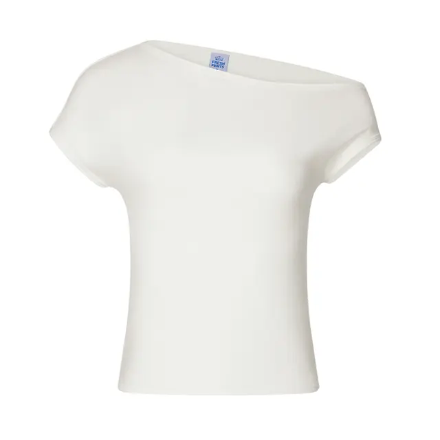 Off Shoulder Shirt White Front