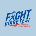 Delta Tau Delta Bold Lettering Fight Diabetes Shirt