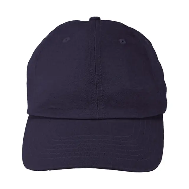 Customizable Big Accessories 6-Panel Brushed Twill Unstructured Cap bx001 Navy Front