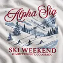 Alpha Sigma Alpha Skiing Scenic Illustration PR Sweater