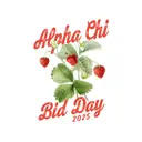 Alpha Chi Omega Strawberry Graphic Bid Day Shirt