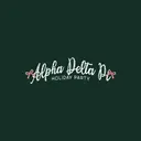 Alpha Delta Pi Candy Cane Text Holiday Party Crewneck