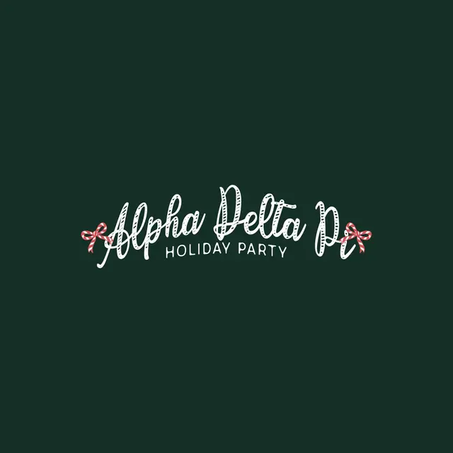 Alpha Delta Pi Candy Cane Text Holiday Party Crewneck