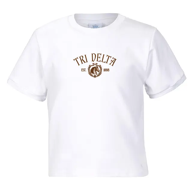 Delta Delta Delta Horse Crest Text PR Shirt 2