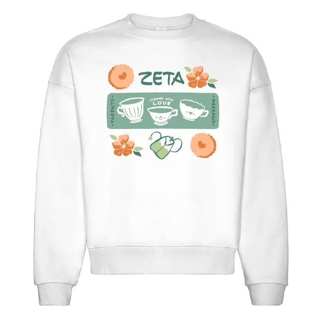 Zeta Tau Alpha Tea Time Parents Weekend Crewneck 2
