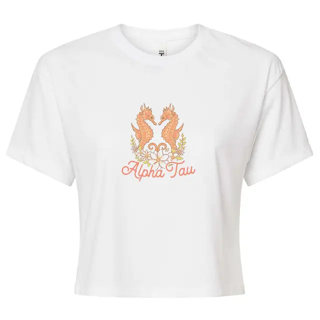 Alpha Sigma Tau Seahorses and Floral PR Shirt 2