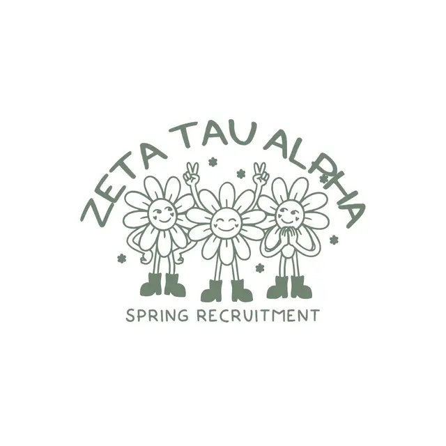 Zeta Tau Alpha Flower Characters Spring Recruitment Shirt