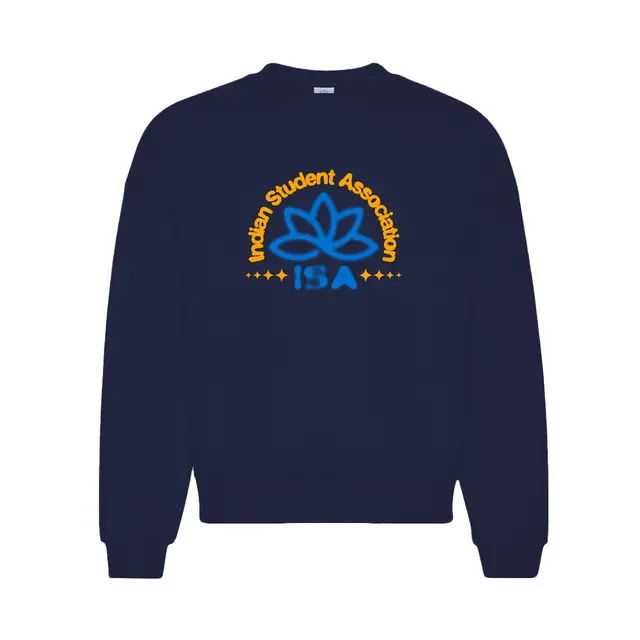 Indian Student Association Floral Lotus Graphic PR Crewneck 2