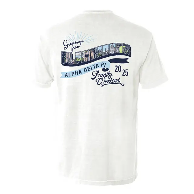 Alpha Delta Pi Colorful Cityscape Family Weekend Shirt 2