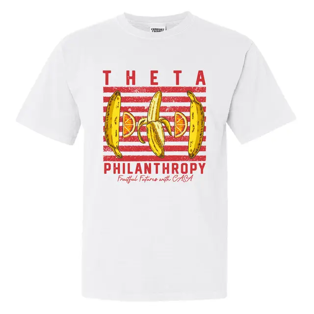 Kappa Alpha Theta Bold Banana Stripes Philanthropy Shirt 2