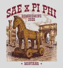 Sigma Alpha Epsilon SAE x PI PHI Trojan Horse Homecoming Hoodie