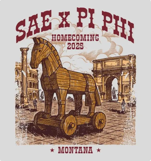 Sigma Alpha Epsilon SAE x PI PHI Trojan Horse Homecoming Hoodie