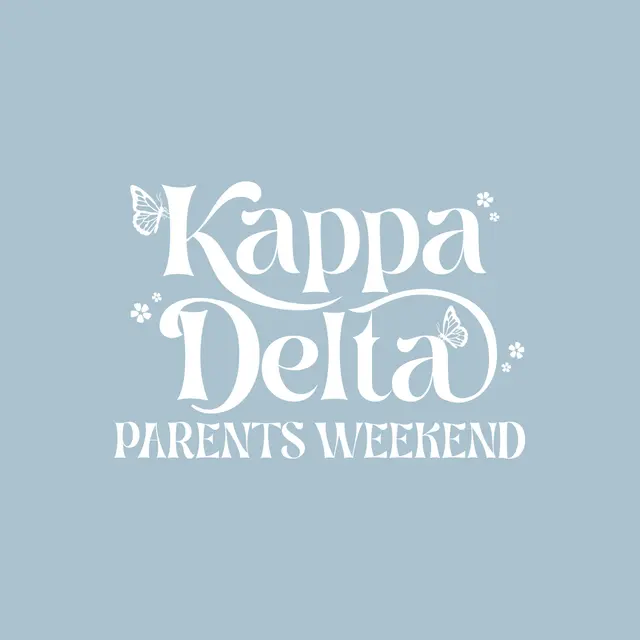 Kappa Delta Butterfly Text Parents Weekend Hoodie