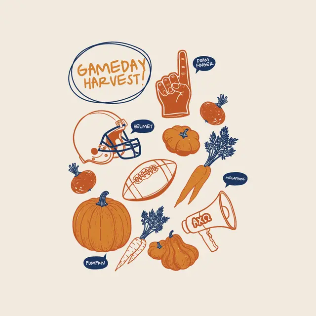 Alpha Chi Omega Harvest Football Game Day Crewneck