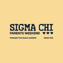 Sigma Chi Bold Lettering with Heart Icons Parents Weekend Shirt