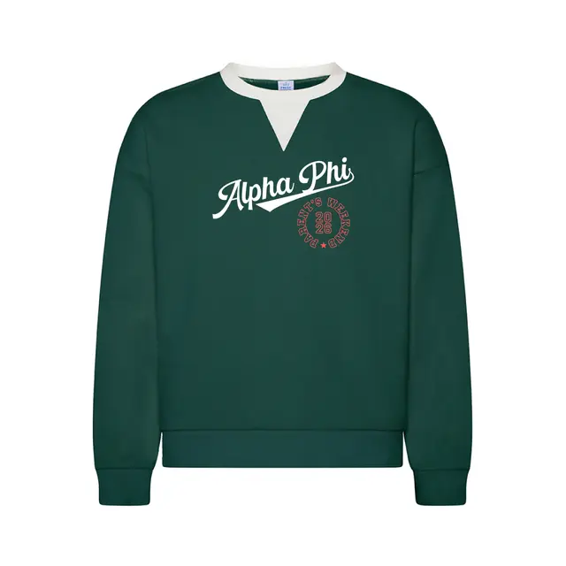 Alpha Phi Flowing Script Parents Weekend Sweater 2