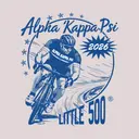 Alpha Kappa Psi Cyclist Illustration Little 500 Shirt