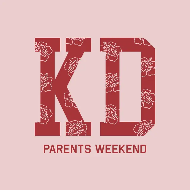 Kappa Delta Hibiscus Block Letters Parents Weekend Tank