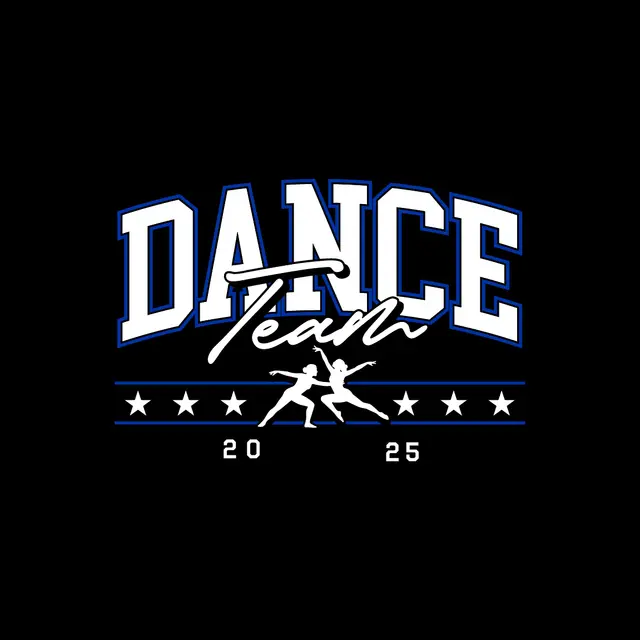 Dance Team Bold Lettering and Dancer Silhouettes PR Sweater