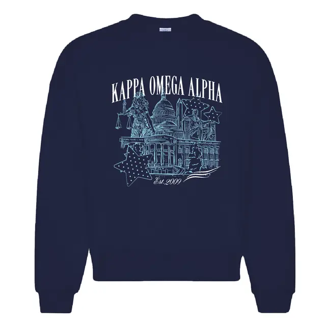 Kappa Omega Alpha Capitol Illustration PR Crewneck 2