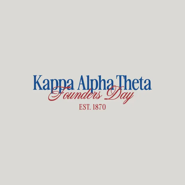 Kappa Alpha Theta Elegant Script Founder's Day Crewneck