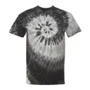 Dyenomite Ripple Pigment Dyed T-Shirt 200rp Black-Ripple Front