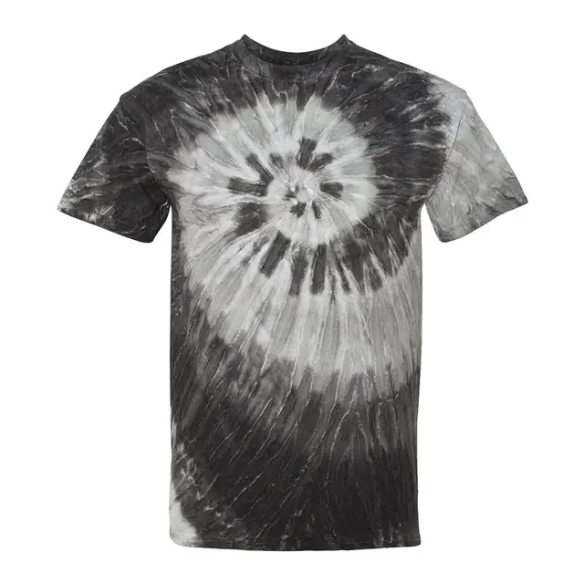 Dyenomite Ripple Pigment Dyed T-Shirt 200rp Black-Ripple Front
