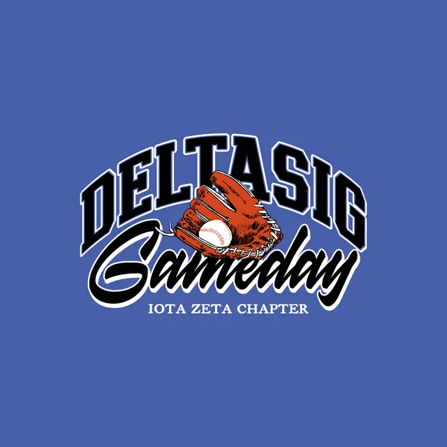 Delta Sigma Phi Baseball Glove Graphic Game Day Shirt