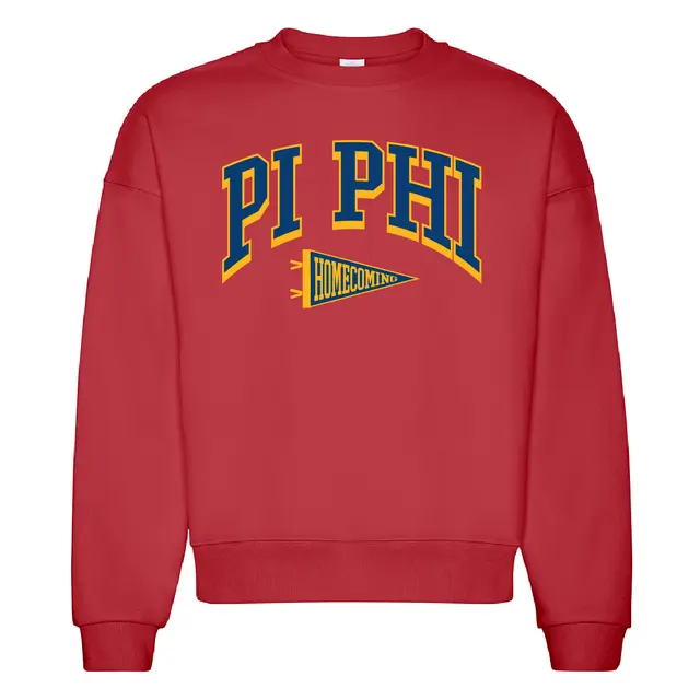 Pi Beta Phi Bold Block Lettering Homecoming Crewneck 2
