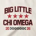 Chi Omega Bold Block Text Big Little Reveal Crewneck