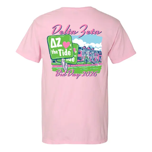 Delta Zeta Playful Signage Bid Day Shirt 2