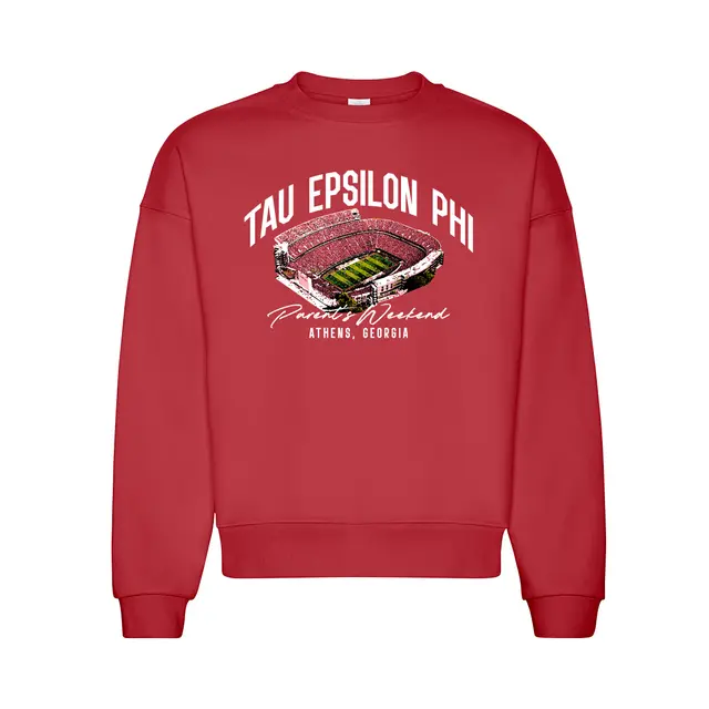 Tau Epsilon Phi Stadium Illustration Parents Weekend Crewneck 2