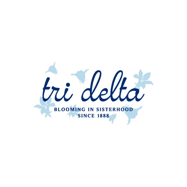 Delta Delta Delta Blooming Text PR Tank
