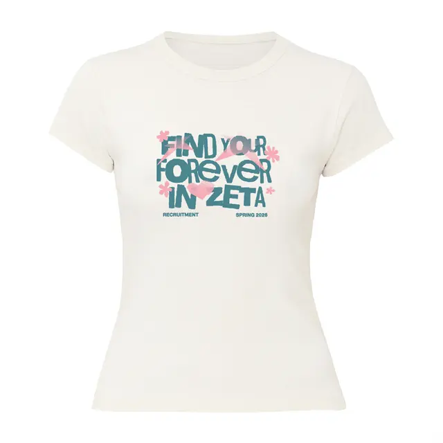 Zeta Tau Alpha Rugged Texts Halftone Stars Recruitment Shirt 2