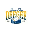 Delta Gamma Bold Football Graphic Game Day Crewneck