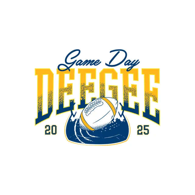 Delta Gamma Bold Football Graphic Game Day Crewneck