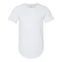 Bella + Canvas Mens Jersey Short Sleeve Tee With Curved Hem 3003 White FRONT